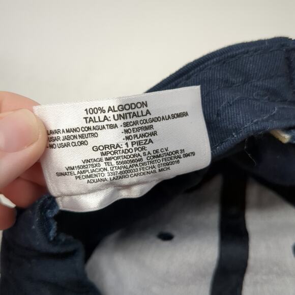 Cancun Mexico Strapback Baseball Cap Blue One Size Adjustable Caribbean Side - Picture 10 of 10